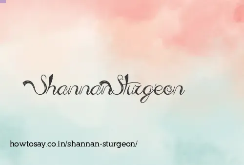 Shannan Sturgeon