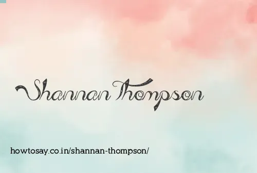 Shannan Thompson