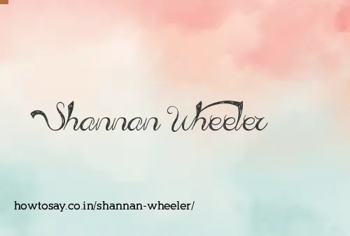 Shannan Wheeler