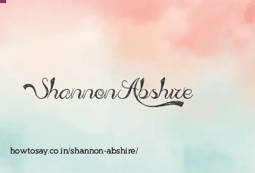 Shannon Abshire