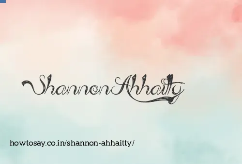 Shannon Ahhaitty