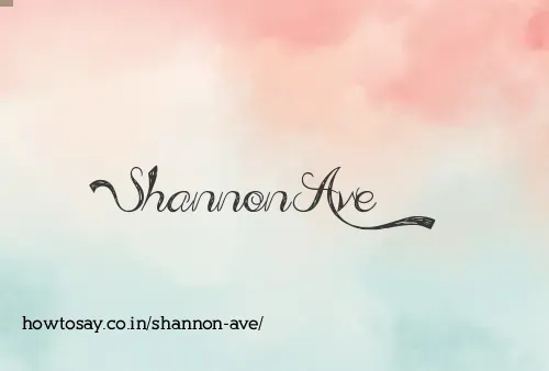 Shannon Ave