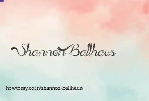 Shannon Ballhaus