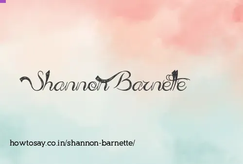 Shannon Barnette