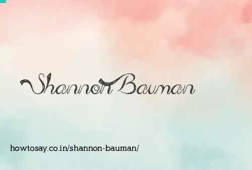 Shannon Bauman