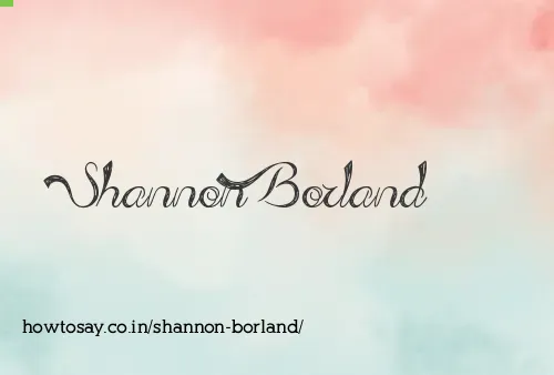 Shannon Borland