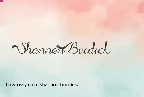 Shannon Burdick