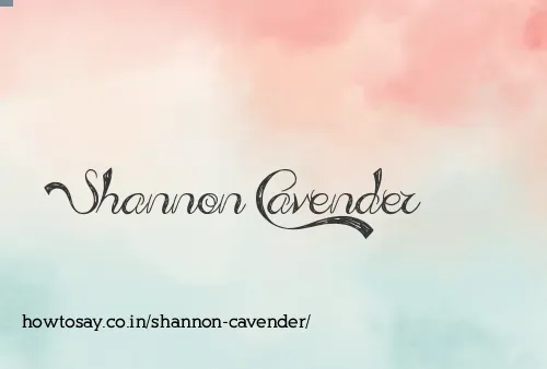 Shannon Cavender