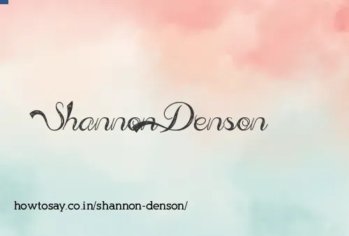 Shannon Denson