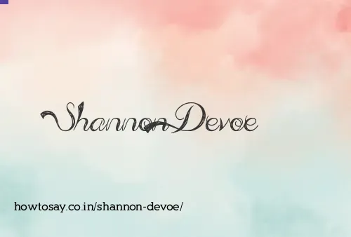 Shannon Devoe