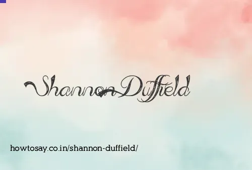 Shannon Duffield