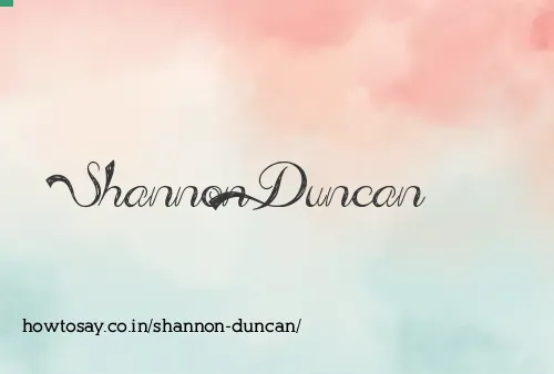 Shannon Duncan