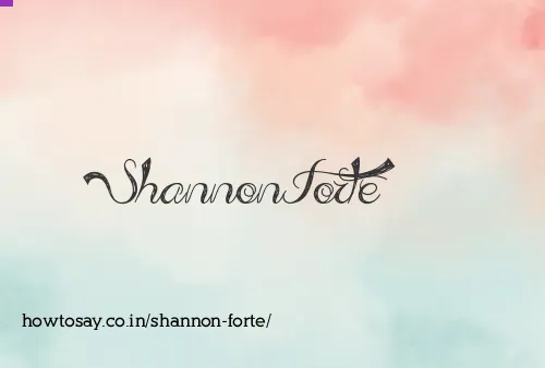 Shannon Forte