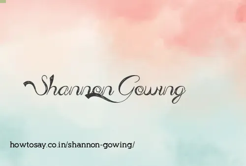 Shannon Gowing