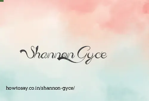 Shannon Gyce