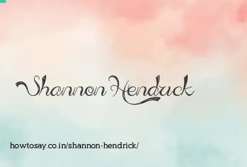 Shannon Hendrick