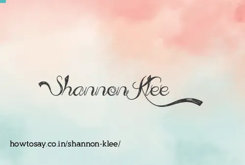 Shannon Klee