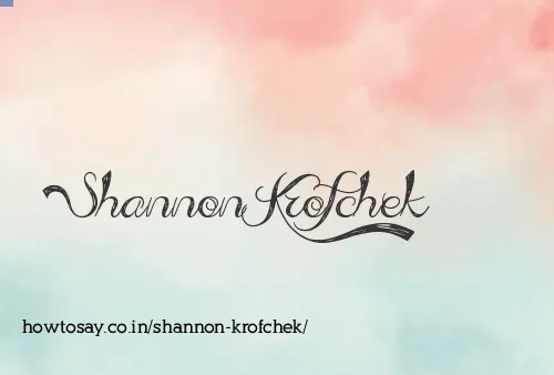 Shannon Krofchek