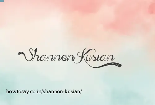 Shannon Kusian