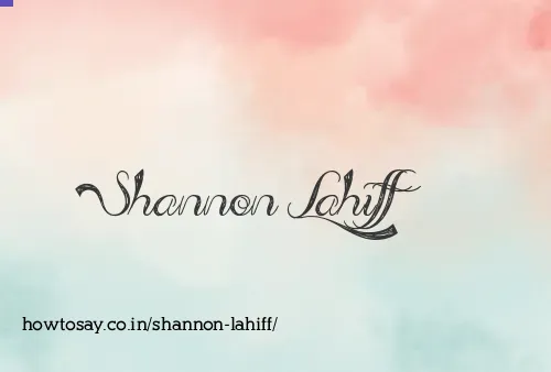 Shannon Lahiff