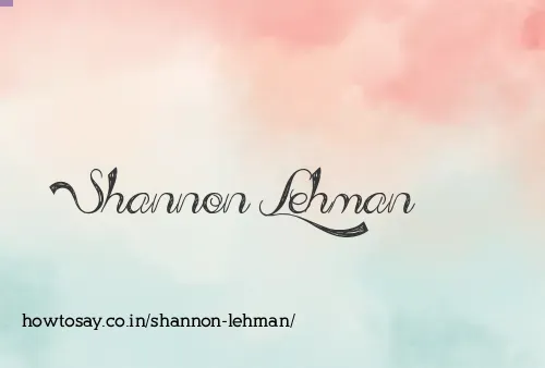 Shannon Lehman
