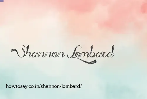 Shannon Lombard