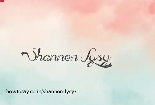 Shannon Lysy