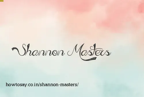 Shannon Masters