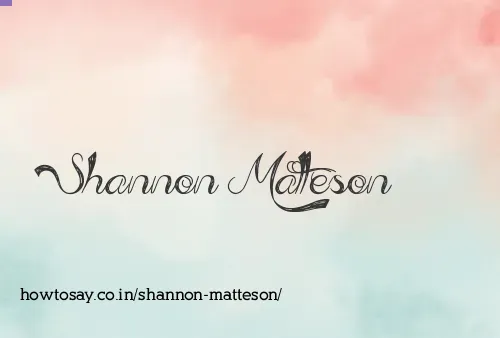 Shannon Matteson