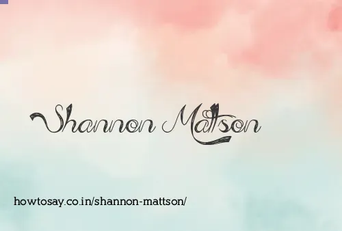 Shannon Mattson