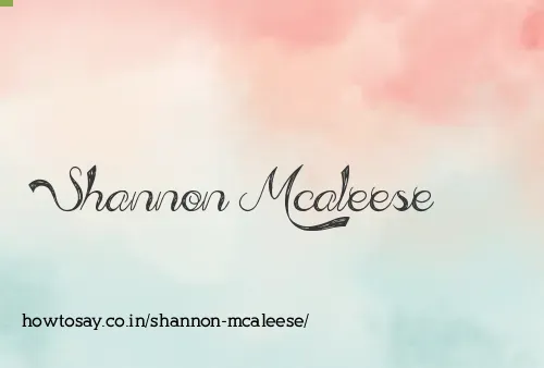 Shannon Mcaleese