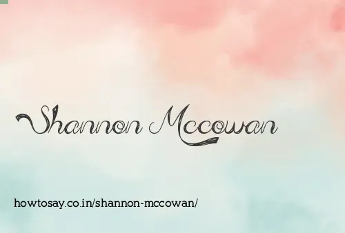 Shannon Mccowan