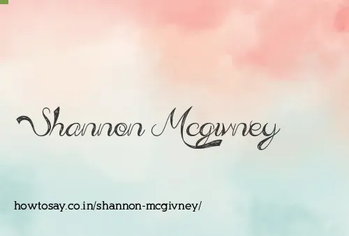 Shannon Mcgivney