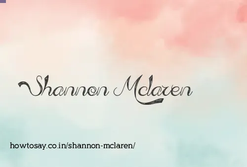 Shannon Mclaren