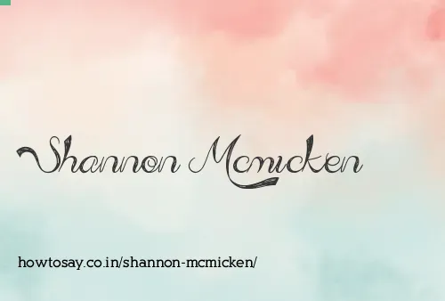 Shannon Mcmicken