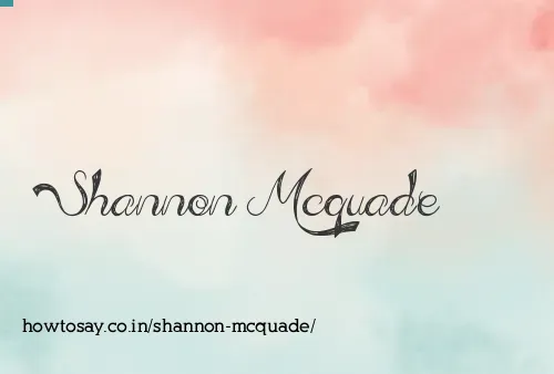 Shannon Mcquade