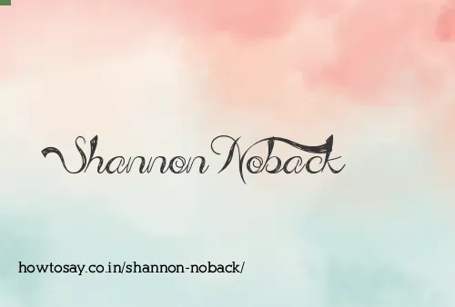 Shannon Noback