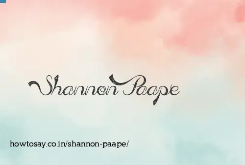 Shannon Paape