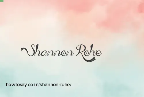 Shannon Rohe