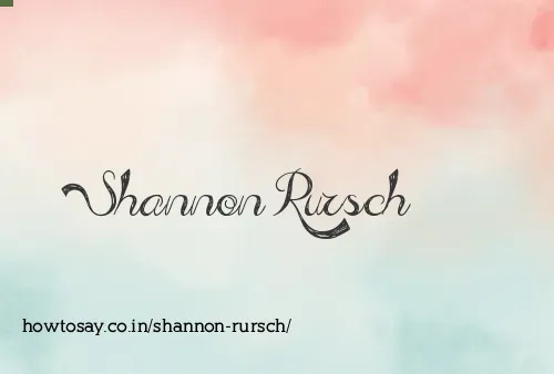 Shannon Rursch