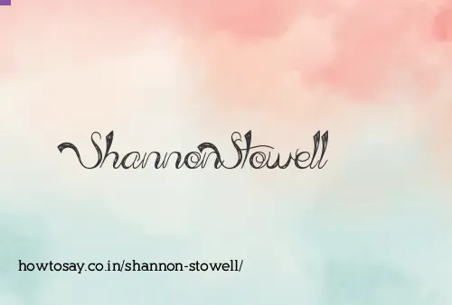 Shannon Stowell