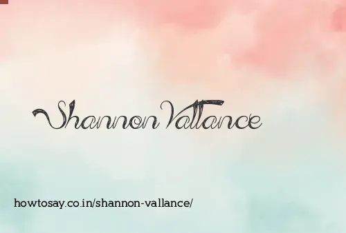 Shannon Vallance