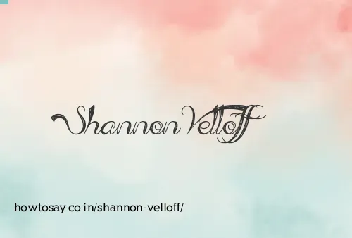 Shannon Velloff
