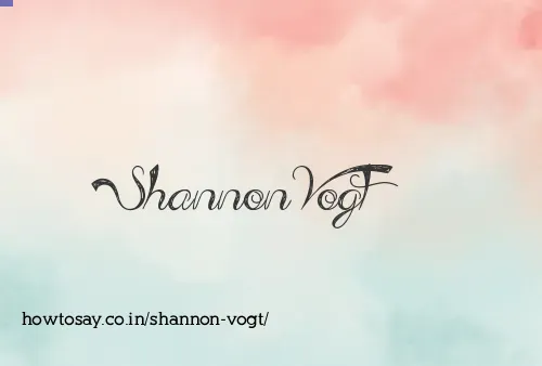 Shannon Vogt