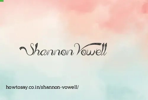 Shannon Vowell