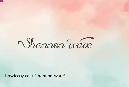 Shannon Ware
