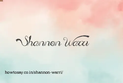 Shannon Warri