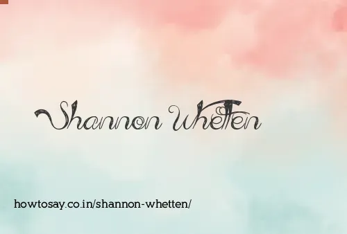 Shannon Whetten