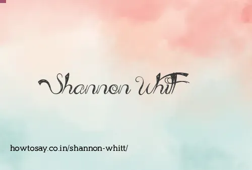Shannon Whitt