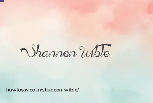 Shannon Wible